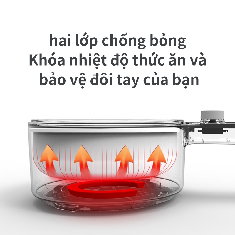 Dòng nồi điện Simplus nấu lẩu thích hợp cho 2-3 người, đa chức năng, hai nấc nhiệt điều chỉnh