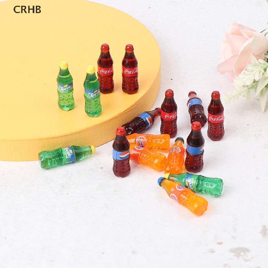 Crhb Set 4 Mô Hình Chai Nước Ngọt / Soda Đồ Chơi Nhà Búp Bê Mới