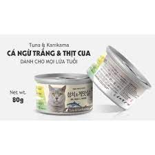 &quot;80g&quot;&quot;CÁ NGỪ TRẮNG &amp; THỊT CUA ĐÓNG HỘP CHO MÈO giàu chất béo bão hòa không no - chất béo có lợi cho sức khỏe, dễ tiêu hó