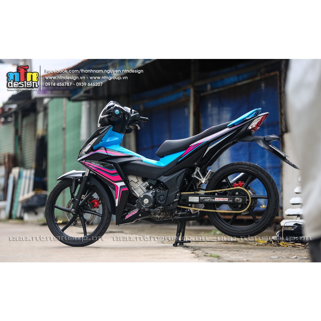 Tem Rời Dán Xe Winner V1 Mẫu Hồng Xanh Đen Cực Chất, Hàng 3 Lớp Chất Lượng Cao