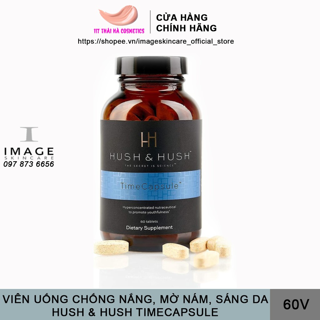 Viên uống Image Skincare Hush Hush Time Capsule giảm thâm nám sáng da 60 viên | BigBuy360 - bigbuy360.vn