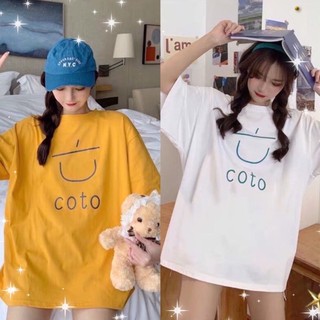 Áo thun nữ tay lỡ coto 2 màu unisex size m,l oversize tay lỡ form rộng cotton DƯ TÚ LỆ