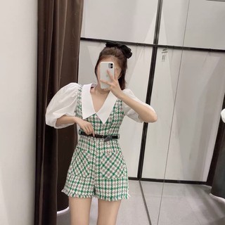 Jum sooc cổ sơ mi kèm belt