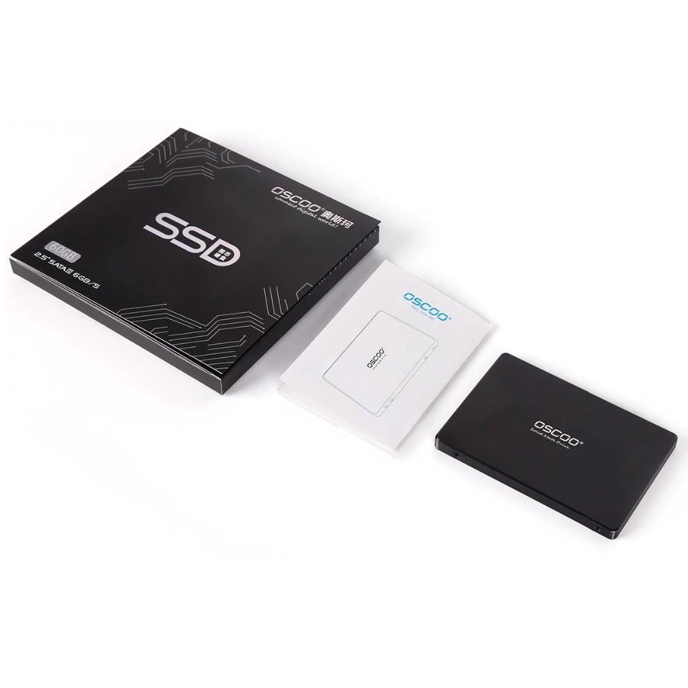 Ổ cứng SSD OSCOO 120GB SATA III 2.5-inch - tốc độ đọc 520MB/s (Đen)