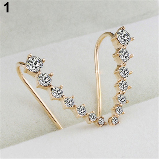 Khuyên Tai Dạng Móc Đính Đá Zircon Thời Trang Cho Nữ
