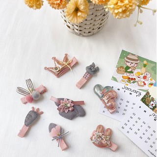 [25.6 GIẢM 40K ĐƠN 299K] Set 3 kẹp tóc cho bé gái ILABY kiểu dáng ngộ nghĩnh, cute cho bé gái dưới 10 tuổi [329]