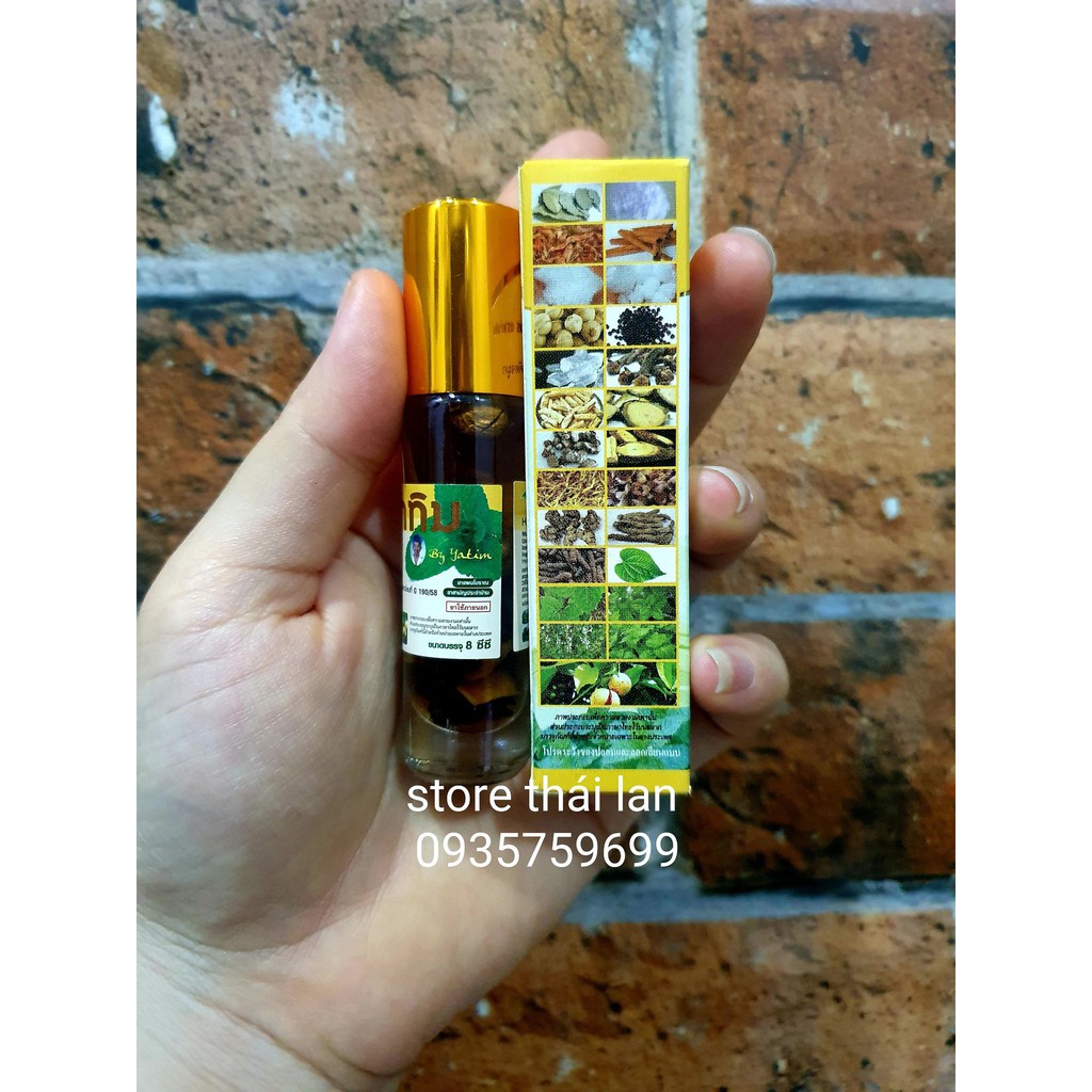 Dầu Gió Lăn 25 Vị Thảo Dược Thái Lan - HERBAL LIQUID BALM YATIM BRAND