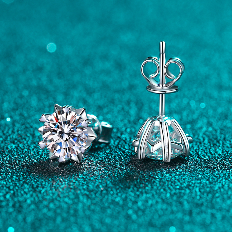 Hoa tai bạc sterling 925 họa tiết bông tuyết dễ thương dành cho nữ