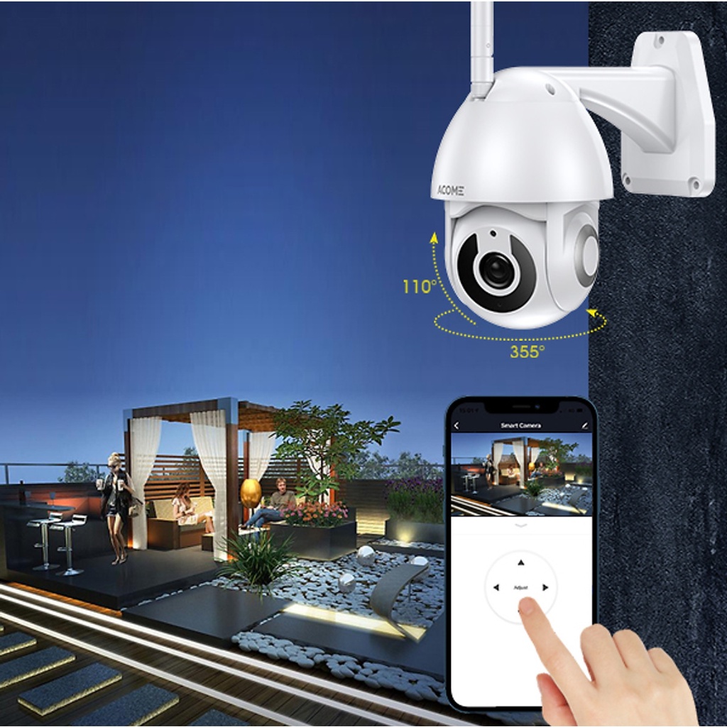 Camera IP Wifi  Ngoài Trời ACOME APC02 FULL HD 1080P, Đàm thoại 2 chiều