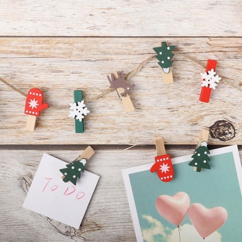 Set 10 Kẹp Giấy Note Hoạ Tiết Giáng Sinh Dễ Thương