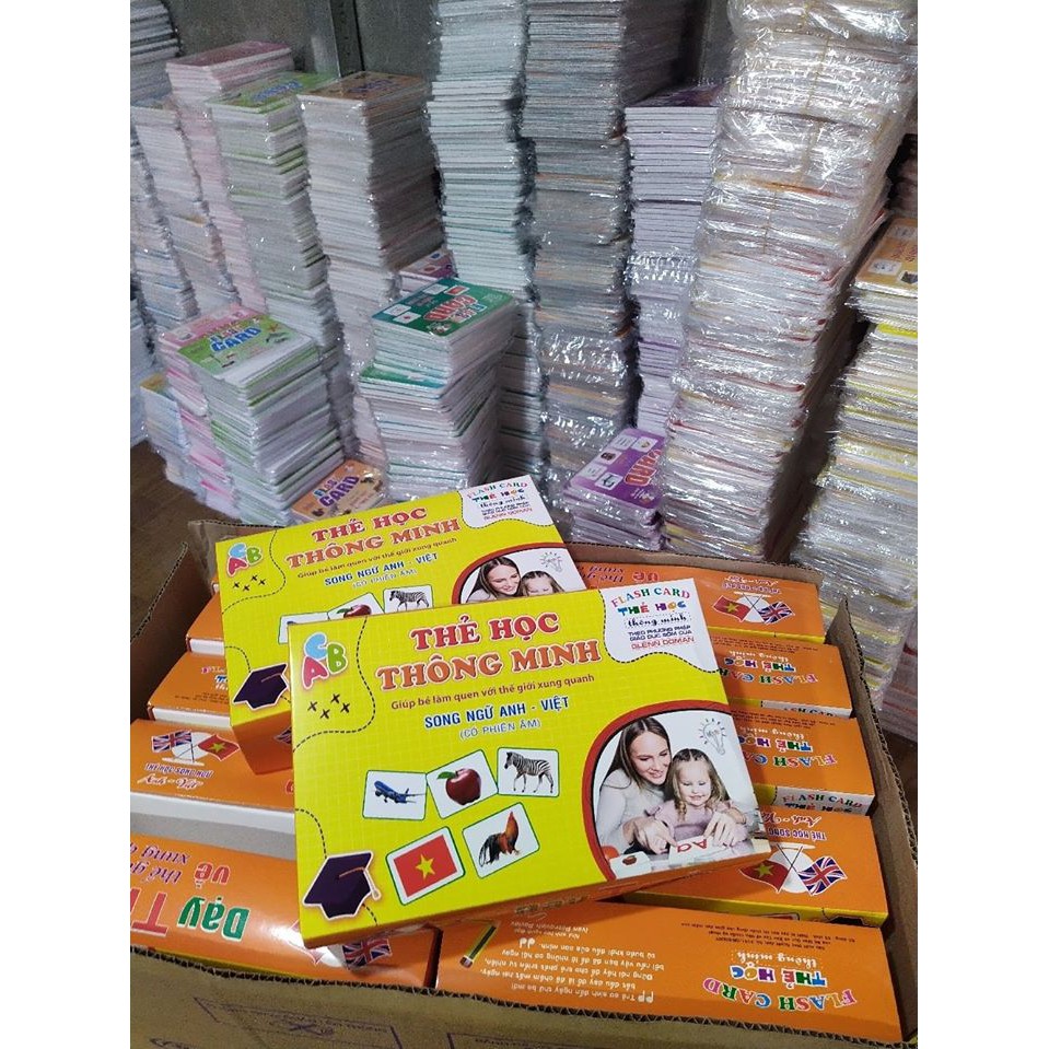 [XẢ KHO] Bộ Thẻ Học Thông Minh 18 Chủ Đề loại to song ngữ tiếng Anh loại chuẩn Glenn Doman Flashcard cho bé từ 0-6 tuổi