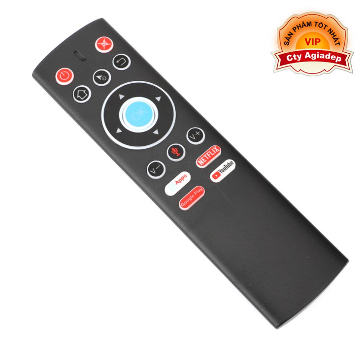 Điều khiển Remote Tivibox SmartTV có voice hỗ trợ giọng nói phím tắt AGD AT1