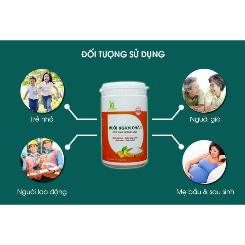 Combo 02 Hũ Muối ngâm chân thảo dược Bảo Nhiên - giúp giảm đau nhức, an thần, ngủ ngon (Việt Nam)