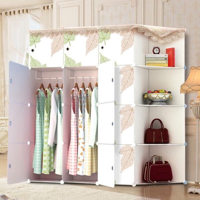 FREESHIP 99K TOÀN QUỐC_TỦ SIÊU HOT 2019- 12+4 GÓC LÁ PHONG SÂU 47cm. Tặng kèm 2 treo đồ.