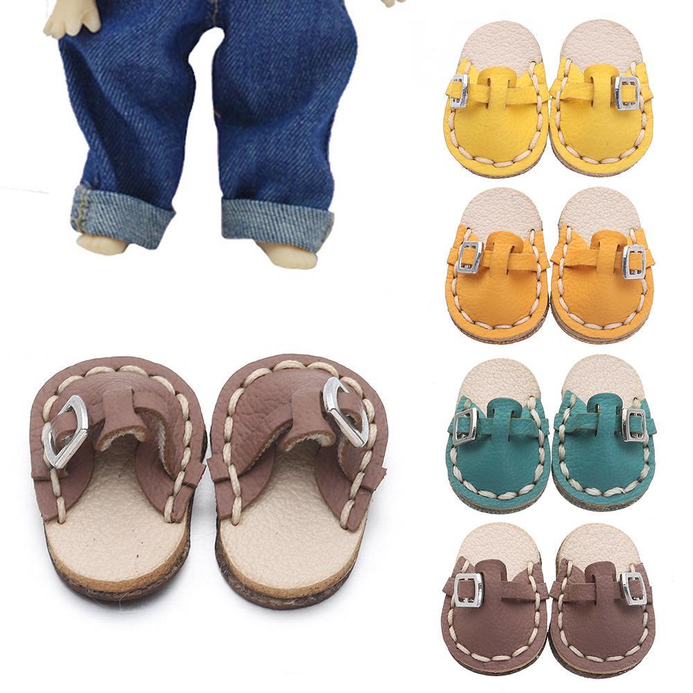 Giày Búp Bê Da Bò 4 Màu Tự Chọn Cho Búp Bê 1 / 11 OB11