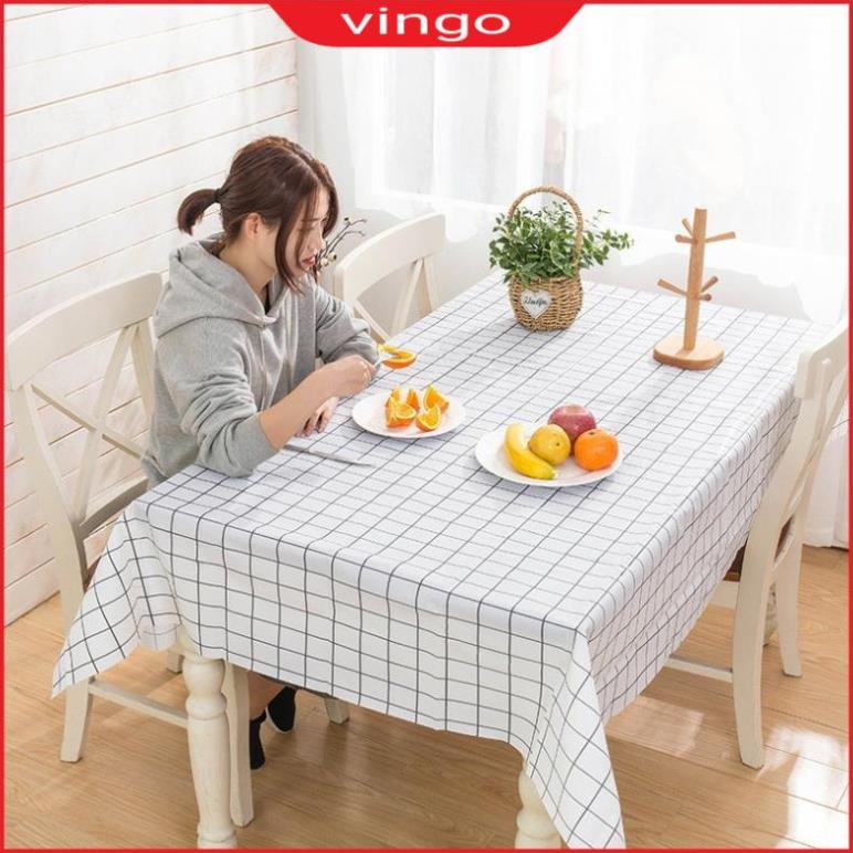 Khăn trải bàn chống thấm nước PVC, khăn trải bàn ăn trang trí vingo.vn