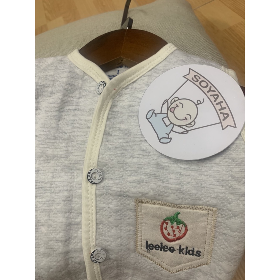 Áo Gile Nỉ Xốp Thu Đông  Bé Trai Bé Gái  Leeleekids Hình Thêu Dễ Thương GL01