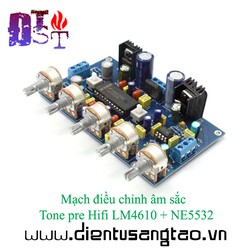 Mạch điều chỉnh âm sắc   Tone pre Hifi LM4610 + NE5532 Chính hãng