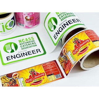 In Tem decal giấy hình chữ nhật