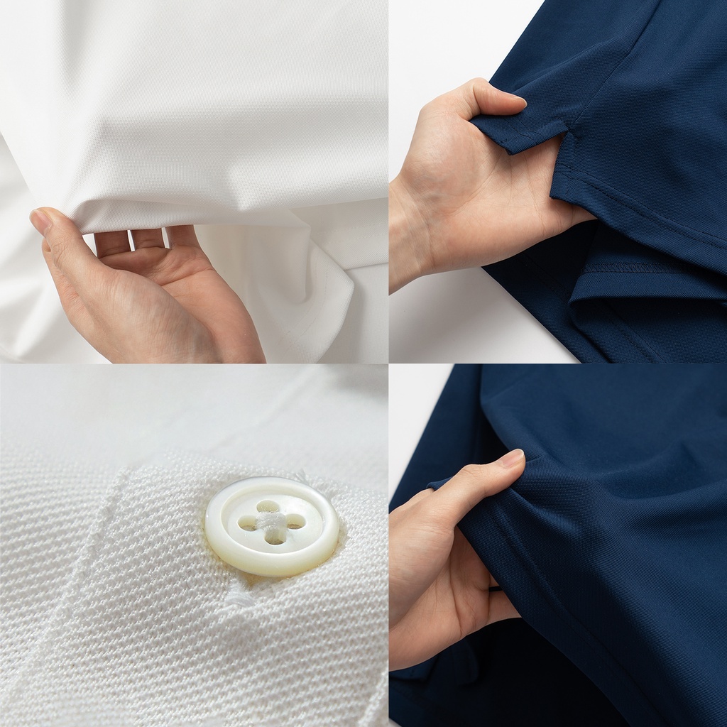 Áo Thun Polo OmShala Thêu Tên Riêng Cotton Dáng Slim Fit