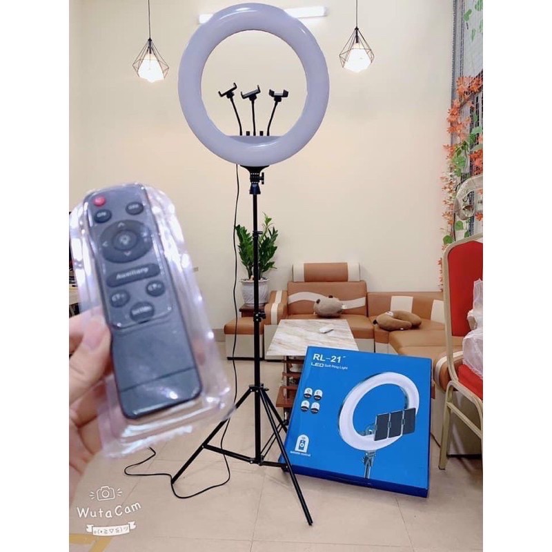 Đèn Livestream Hỗ Trợ Bán Hàng SIRE 54CM+Kẹp 3 ĐT+Chân cao 2,1m Siêu To Khổng Lồ-bảo hành 6 tháng