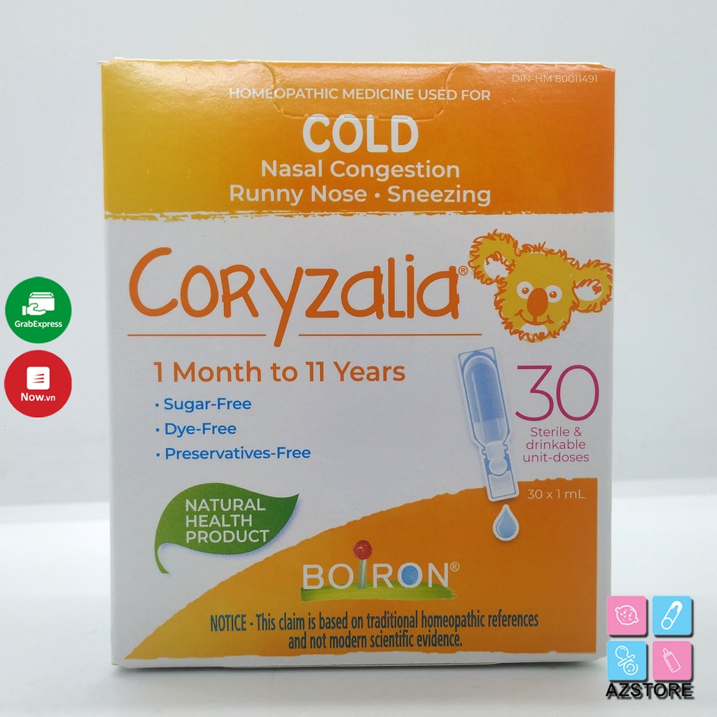 Muối Coryzalia - muối vi lượng đồng căn Coryzalia Boiron Canada