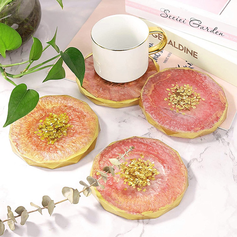 Sa Khuôn Làm Đế Lót Ly Hình Tròn / Trái Tim Bằng Resin Epoxy Resin