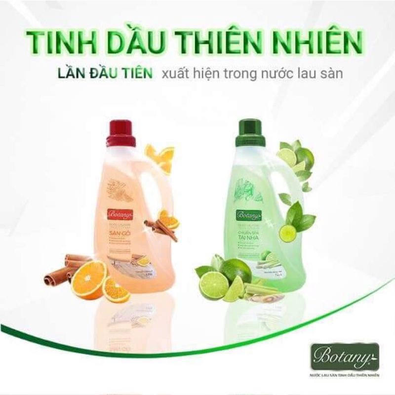 NƯỚC LAU SÀN TINH DẦU BOTANY DIỆT KHUẨN - ĐUỔI CÔN TRÙNG- ĐẬM ĐẶC 1,25ML (Hương Sả)