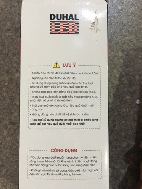 BÓNG LED ĐUỔI MUỖI DUHAL 5W