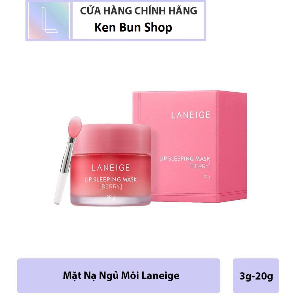 Mặt nạ ngủ môi Laneige Lip Sleeping Mask 20g FULLSIZE Có Cọ Lấy FULLBOX [ Hàng Mới Date 2023]