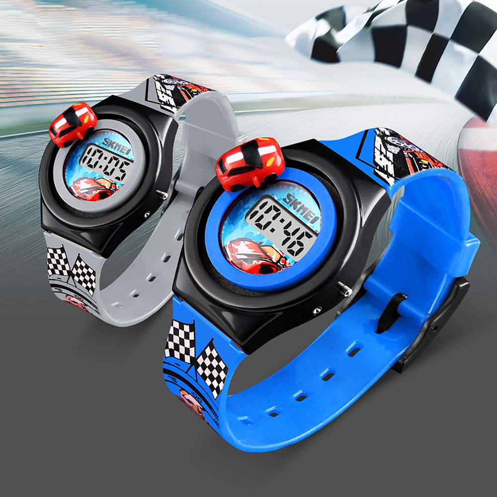 Đồng Hồ Thể Thao Trẻ Em Skmei 13KCW76 Dây Nhựa Hình Xe Đua + Tặng Pin Nhật, Móc Khoá | BigBuy360 - bigbuy360.vn