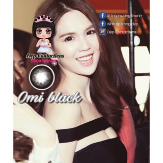 Lens đen tự nhiên Omi black Hàn Quốc