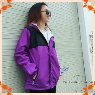Áo khoác dù nữ phối 2 màu