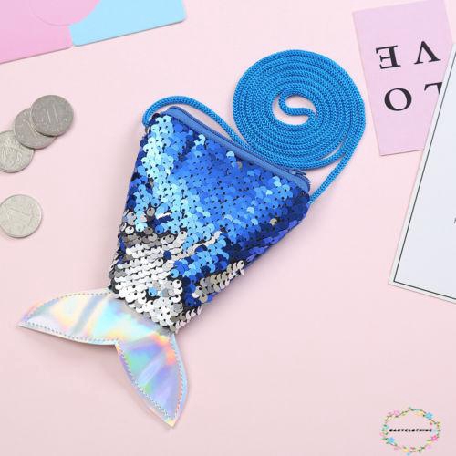 Ví đựng tiền xu đính sequin lấp lánh dễ thương dành cho nữ