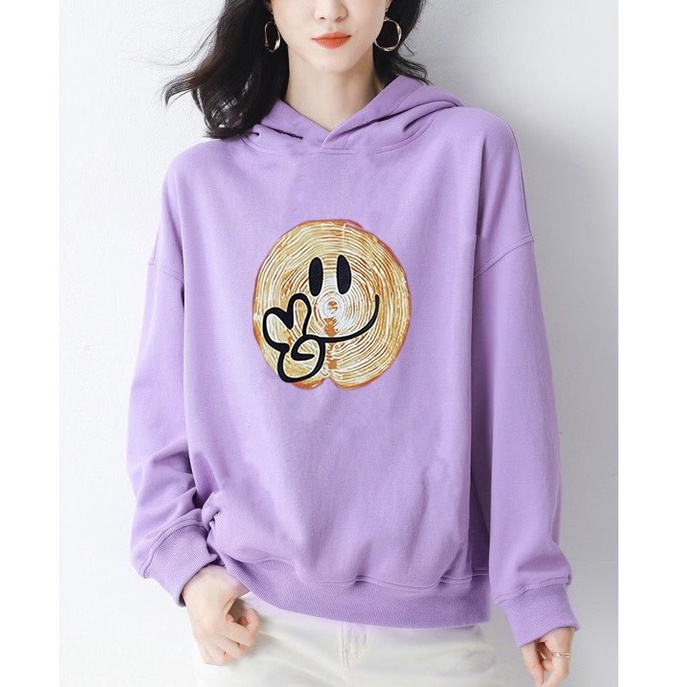 [Giá Sỉ] Áo Nỉ Hoodie In Hình Mặt Cười Hi 284 Áo Nỉ Bông Unisex Nam Nữ - Hazo