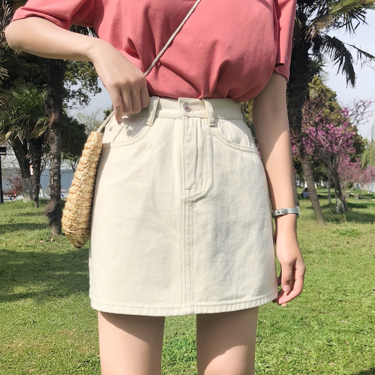 Chân váy jean nữ chữ A Emilyshop ulzzang