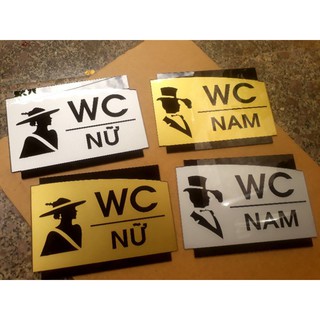 cắp biển wc ( 1 nam + 1 nữ) chất liệu mica phun sơn cao cấp