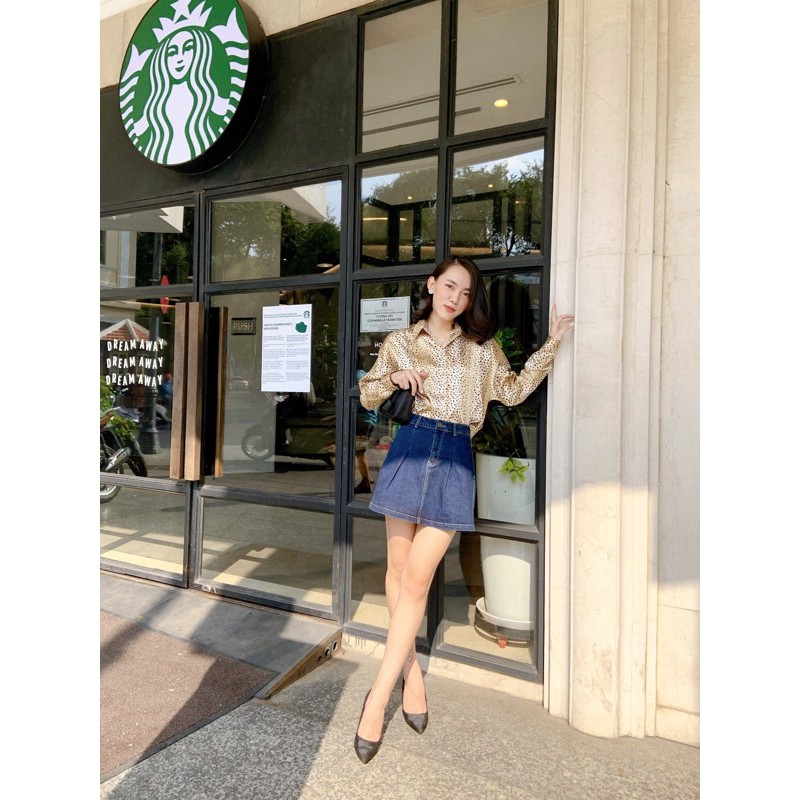 Váy jeans xếp ly AfterBefore | BigBuy360 - bigbuy360.vn