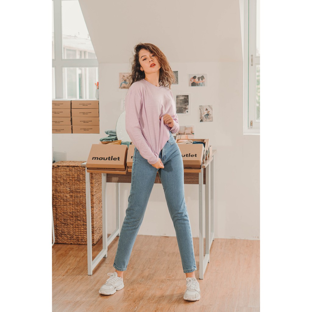 Mom Fit Jeans-Blue