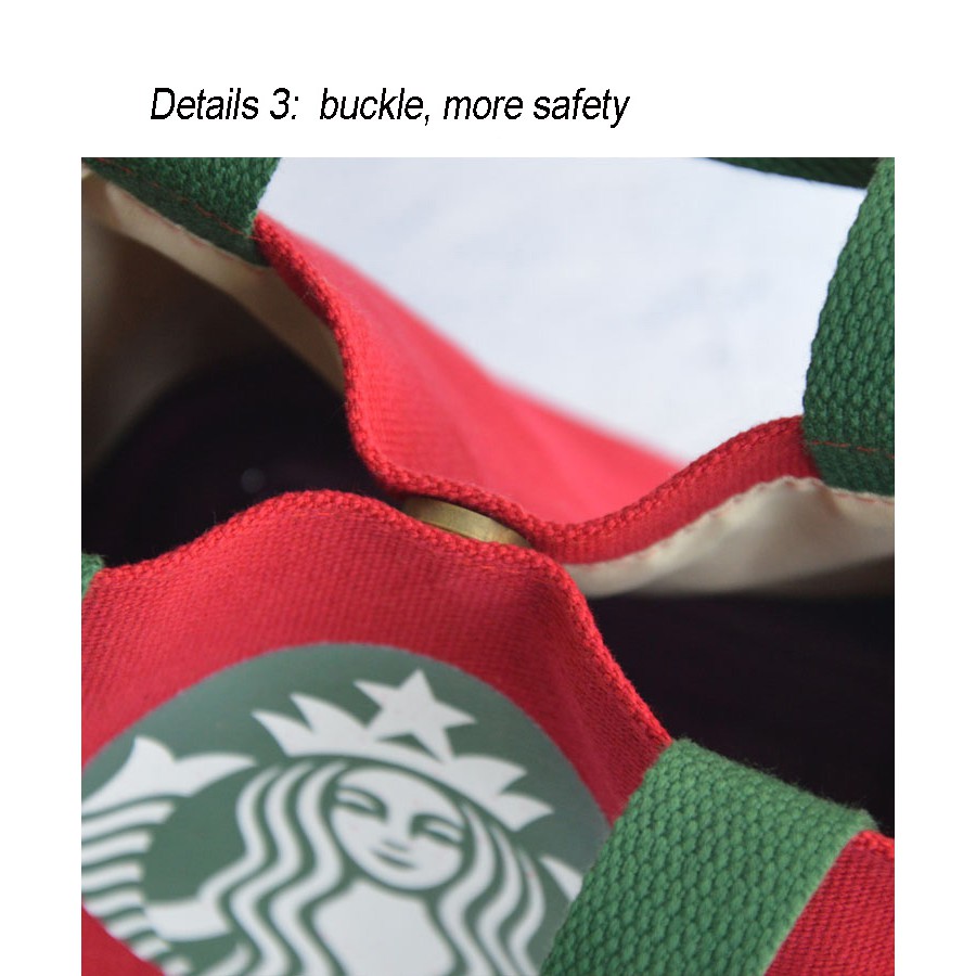 Túi Xách Đựng Ly Uống Nước In Starbucks Phong Cách Hàn Quốc