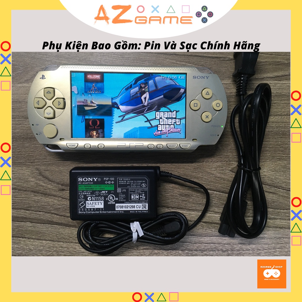 Máy Game PSP 1000 (Full game PSP/PS1/GBA/NES/SNES/GAME THÙNG) + Đủ Phụ Kiện