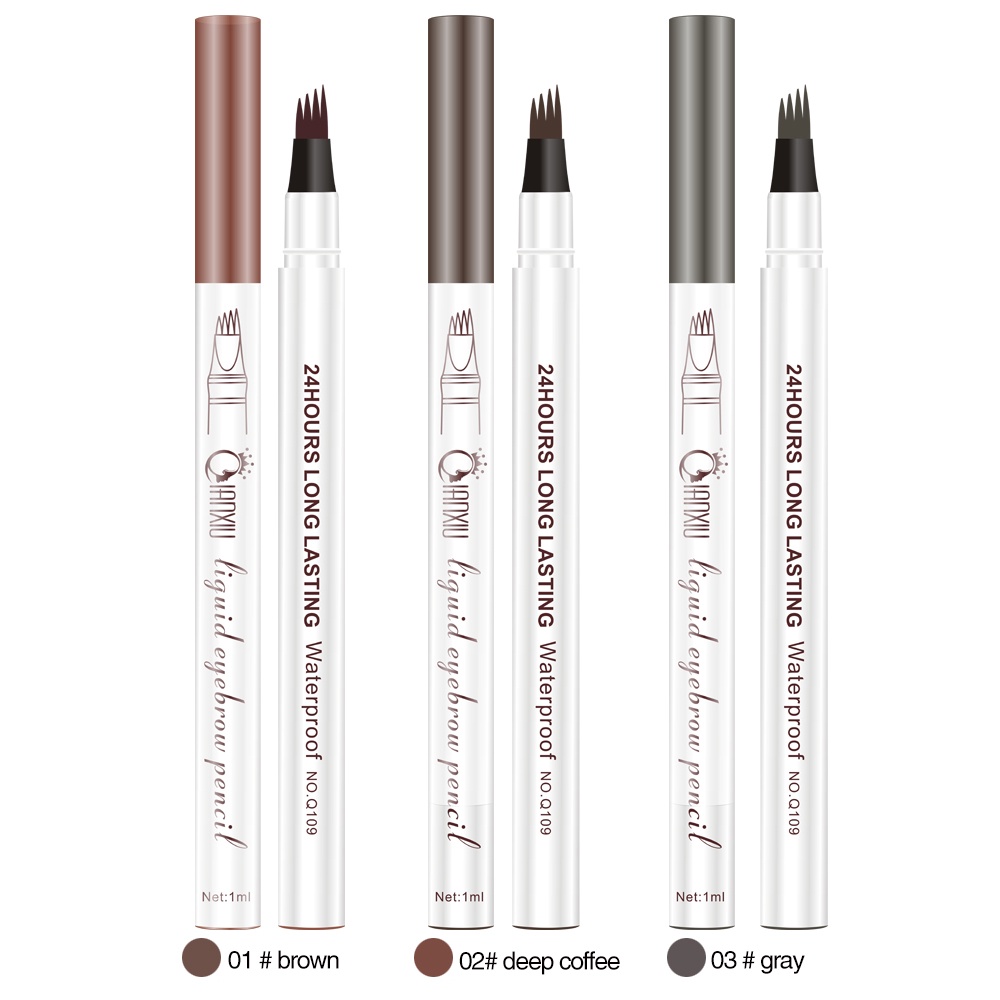[Hàng mới về] Bút Kẻ Lông Mày Vibely Đầu Bốn Ngòi Chống Nước Lâu Trôi Tiện Dụng
