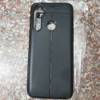 Ốp Lưng Realme 5 Dẻo Giả Da Đen Đẹp(tặng kính cường lực full màn hình)