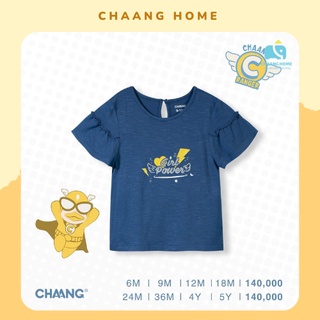 Chaang áo thun cộc tay bèo hero xanh cho bé gái
