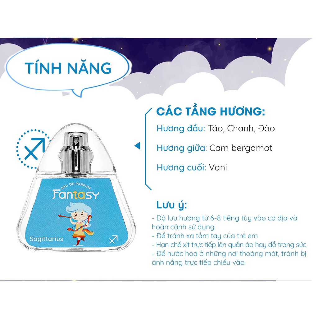 Nước Hoa Fantasy 12 Cung Hoàng Đạo Nhân Mã - Sagittarius 20 ml