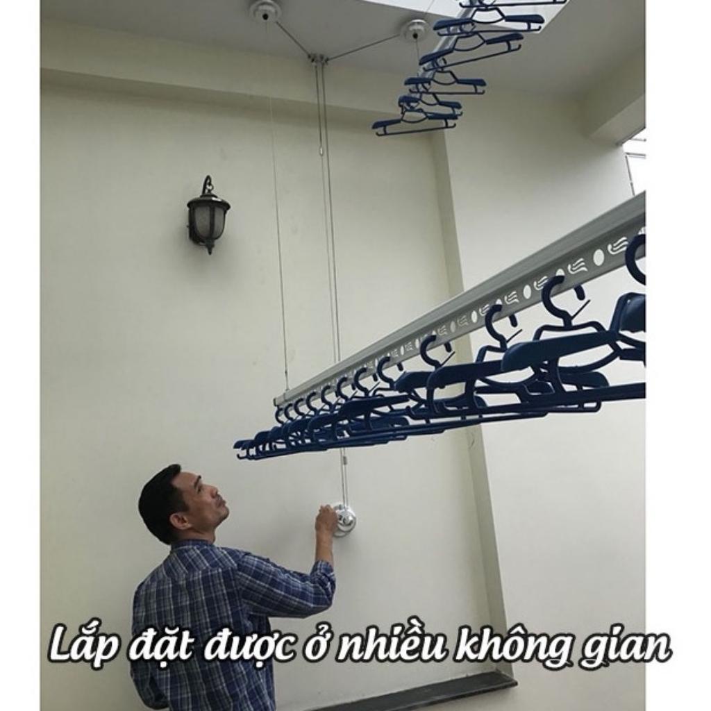 Giàn phơi thông minh Hòa Phát xếp gọn cao cấp siêu bền, giá phơi quần áo sử dụng dễ dàng chính hãng