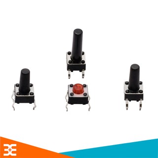 Nút Nhấn 4 Chân A56 Đen 6X6X15MM