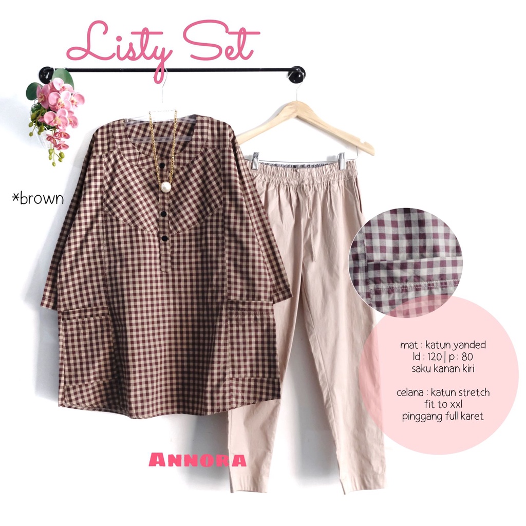 Phấn phủ trang điểm ANNORA chính hãng|Cha-cha|Q-fa|Anty's|Tabitha|A.n.y Set áo + quần dài BAGY JUMBO OVERSIZE họa tiết hoa văn cho nữ| Áo kiểu thiết kế thanh lịch cho nữ|Áo sơ mi văn phòng SET| Sản phẩm tăng cường kích thước lớn OVERSIZE