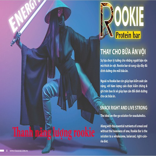 Thanh năng lượng Rookie Bar – Vị Bò - Tôm- Phô Mai- Kim chi-gà