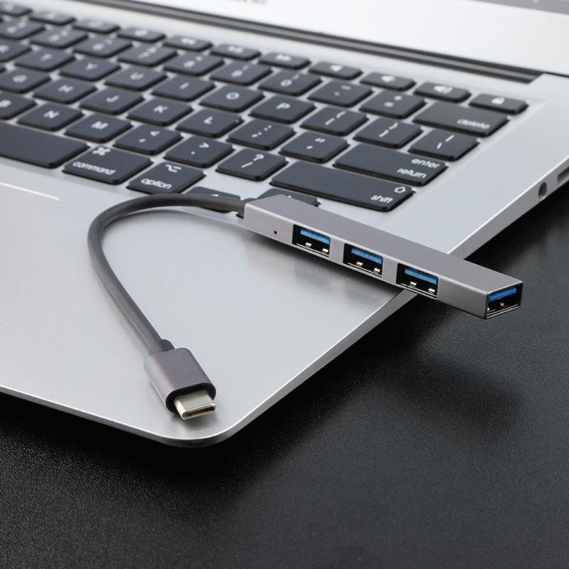Đầu chuyển đổi từ USB C HUB Type C sang 4 USB 3.0 cho laptop táo Pro Mobile Laptop